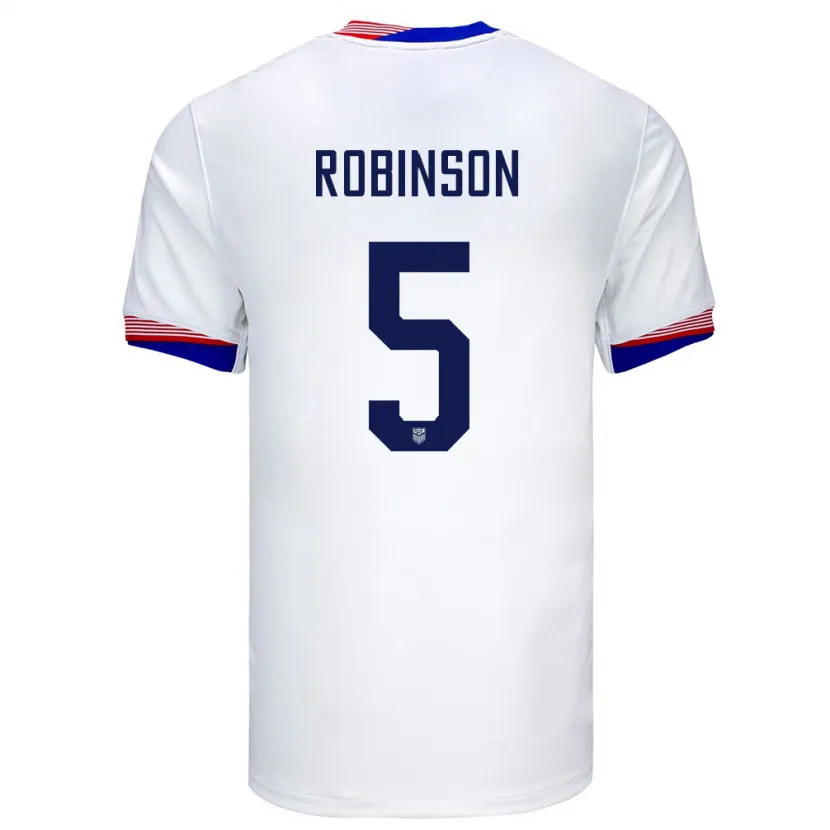 Danxen Barn Usa Antonee Robinson #5 Vit Hemmatröja Matchtröjor 24-26 Tröjor T-Tröja