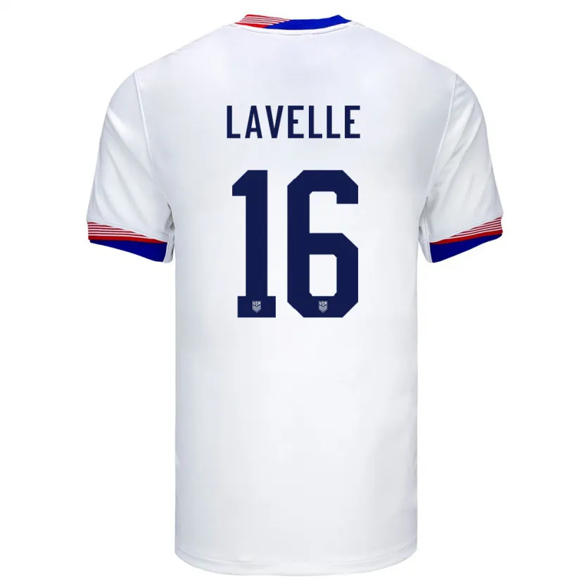 Danxen Barn Usa Rose Lavelle #16 Vit Hemmatröja Matchtröjor 24-26 Tröjor T-Tröja