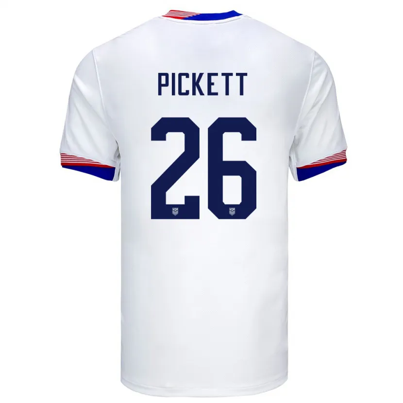 Danxen Barn Usa Carson Pickett #26 Vit Hemmatröja Matchtröjor 24-26 Tröjor T-Tröja