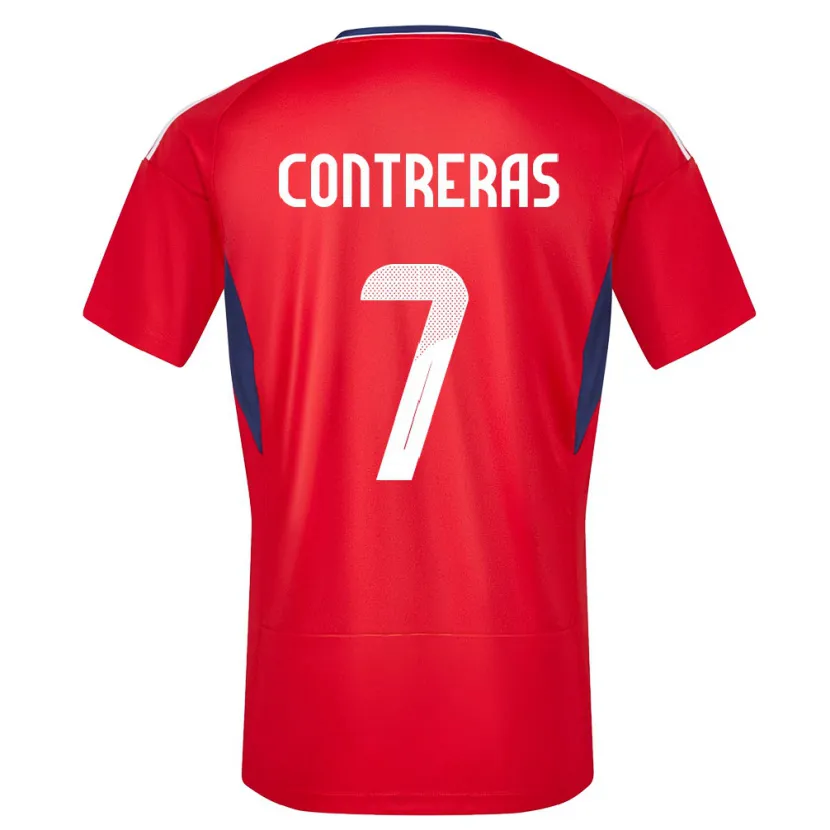 Danxen Barn Costa Rica Anthony Contreras #7 Röd Hemmatröja Matchtröjor 24-26 Tröjor T-Tröja