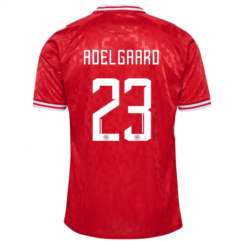 Danxen Barn Danmark Aske Adelgaard #23 Röd Hemmatröja Matchtröjor 24-26 Tröjor T-Tröja
