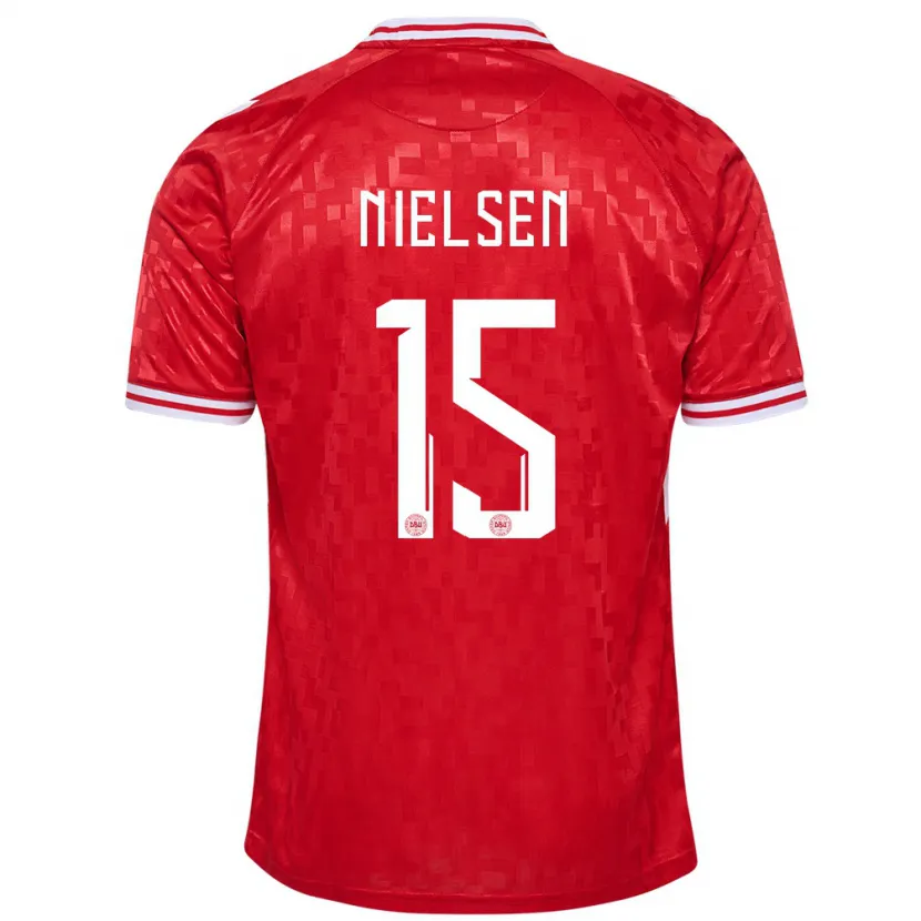 Danxen Barn Danmark Villads Nielsen #15 Röd Hemmatröja Matchtröjor 24-26 Tröjor T-Tröja