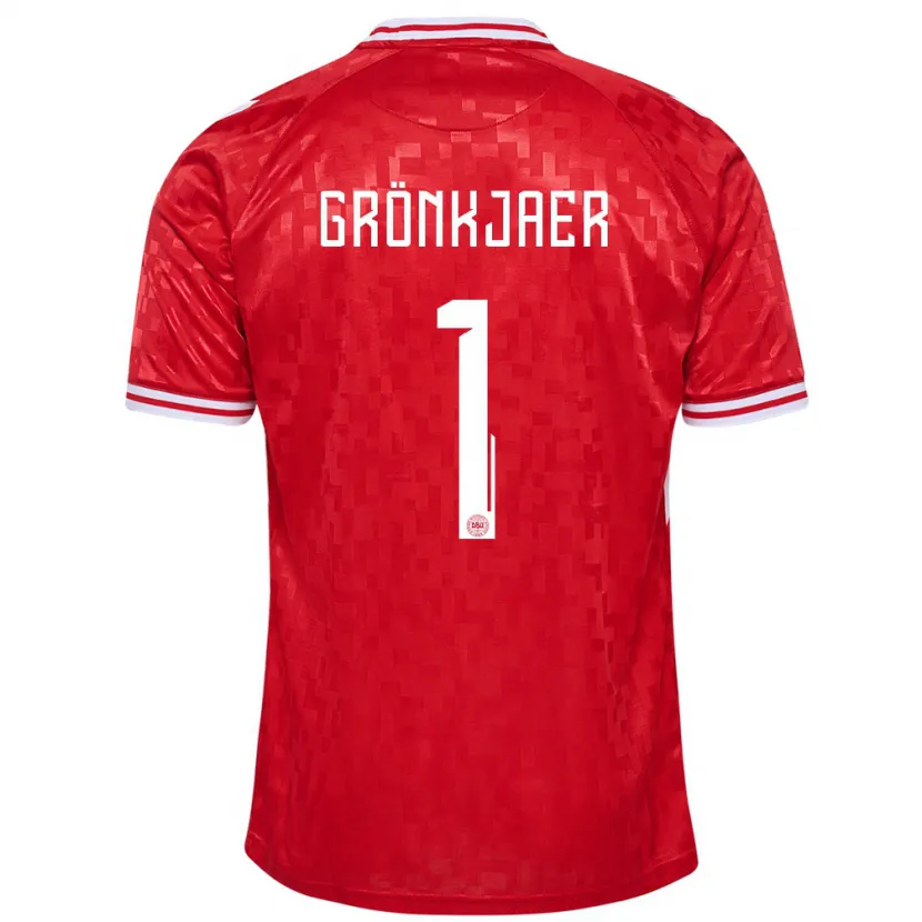 Danxen Barn Danmark Bertil Grönkjaer #1 Röd Hemmatröja Matchtröjor 24-26 Tröjor T-Tröja
