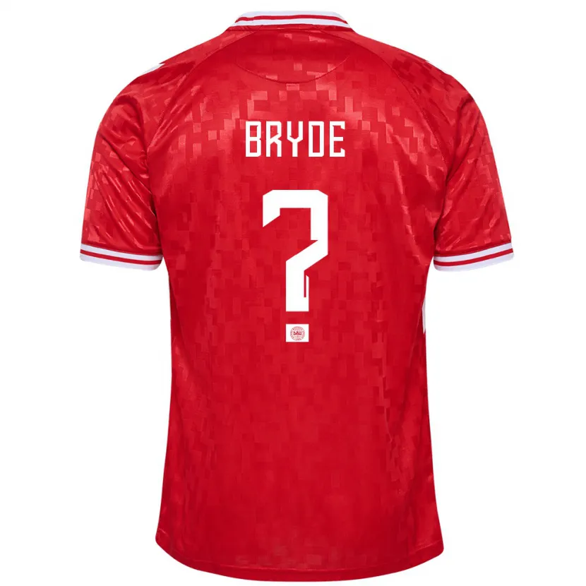 Danxen Barn Danmark Lucas Bryde #0 Röd Hemmatröja Matchtröjor 24-26 Tröjor T-Tröja