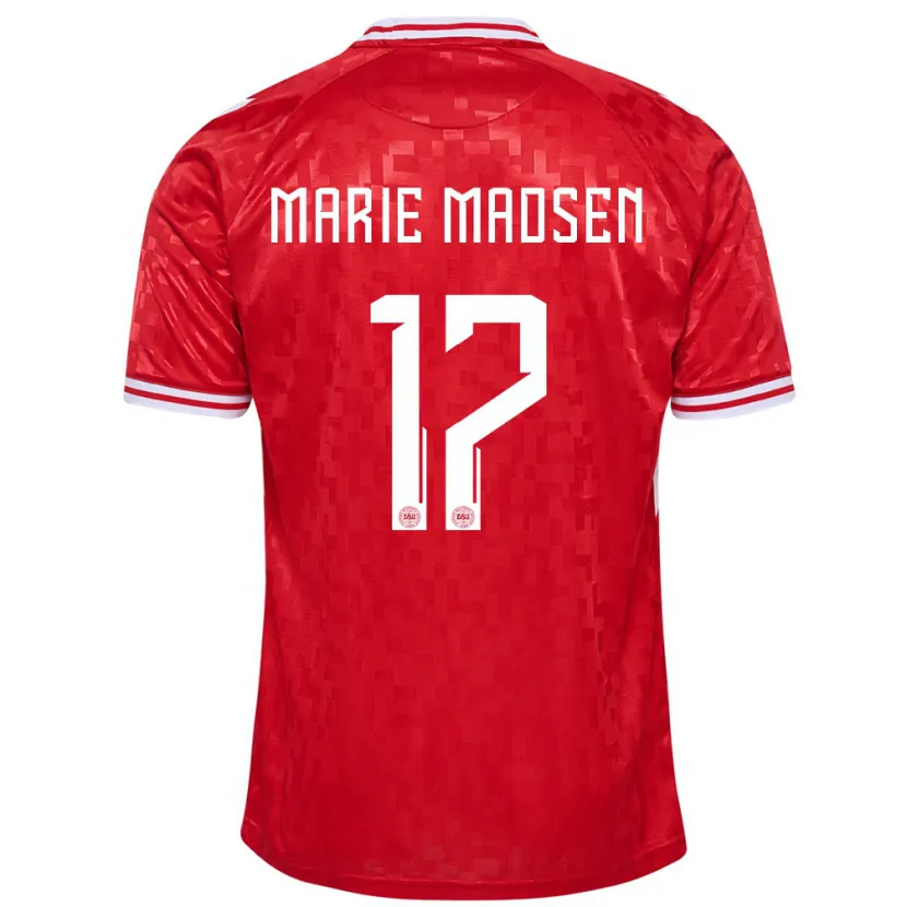 Danxen Barn Danmark Rikke Marie Madsen #17 Röd Hemmatröja Matchtröjor 24-26 Tröjor T-Tröja