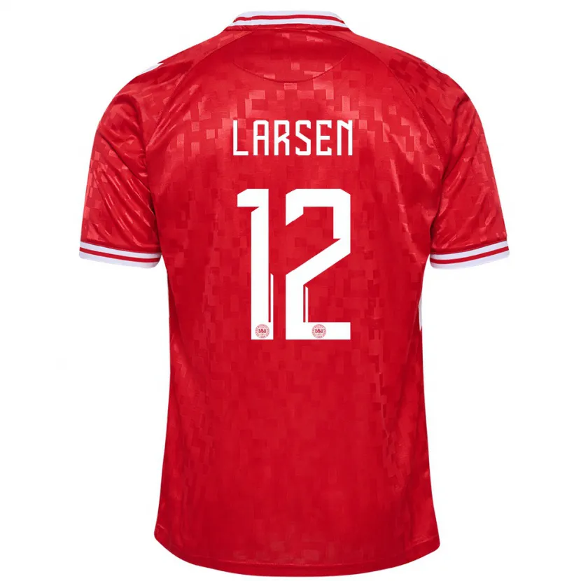 Danxen Barn Danmark Stine Larsen #12 Röd Hemmatröja Matchtröjor 24-26 Tröjor T-Tröja
