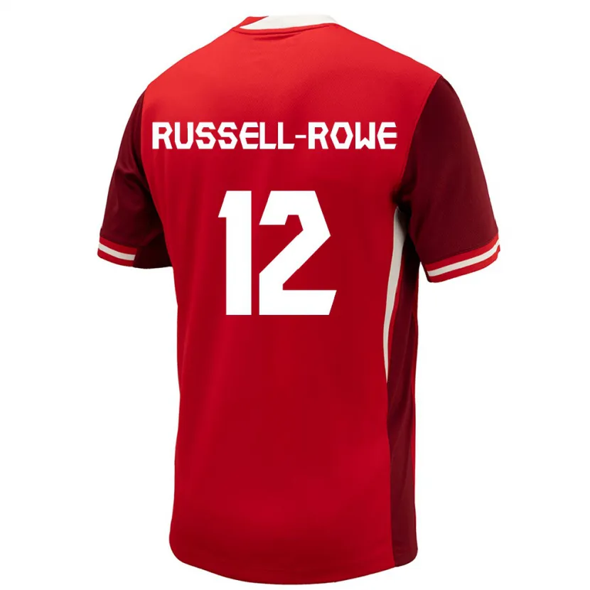 Danxen Barn Kanada Jacen Russell-Rowe #12 Röd Hemmatröja Matchtröjor 24-26 Tröjor T-Tröja