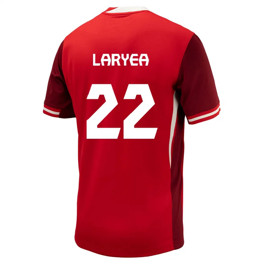 Danxen Barn Kanada Richie Laryea #22 Röd Hemmatröja Matchtröjor 24-26 Tröjor T-Tröja