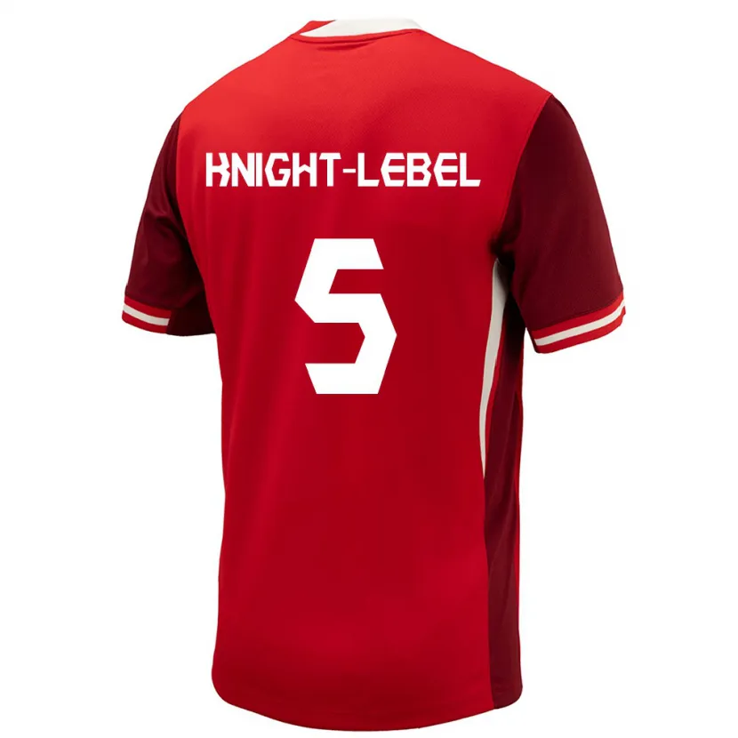 Danxen Barn Kanada Jamie Knight-Lebel #5 Röd Hemmatröja Matchtröjor 24-26 Tröjor T-Tröja