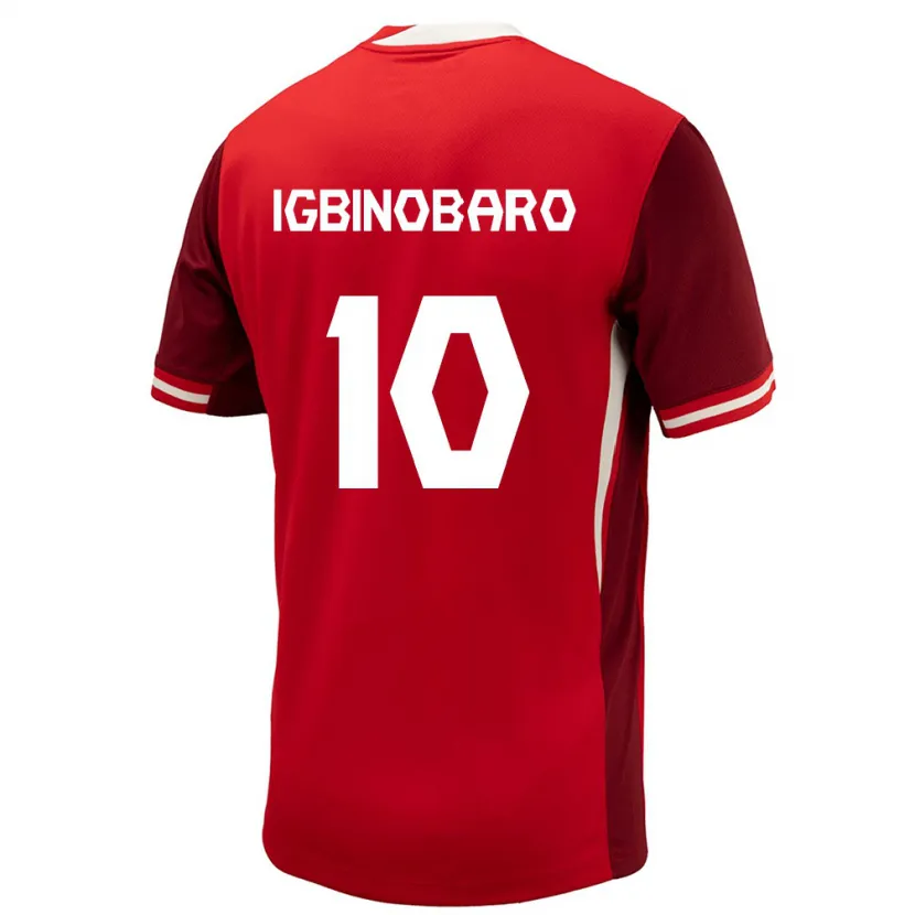 Danxen Barn Kanada Philip Igbinobaro #10 Röd Hemmatröja Matchtröjor 24-26 Tröjor T-Tröja