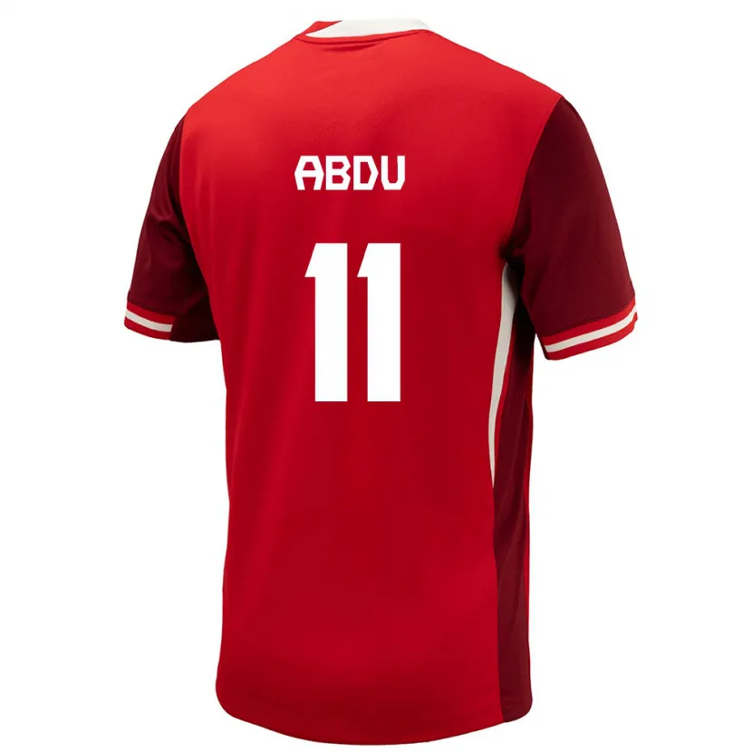 Danxen Barn Kanada Latifah Abdu #11 Röd Hemmatröja Matchtröjor 24-26 Tröjor T-Tröja