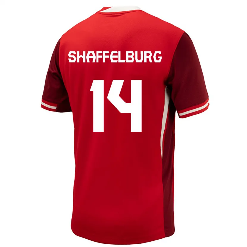 Danxen Barn Kanada Jacob Shaffelburg #14 Röd Hemmatröja Matchtröjor 24-26 Tröjor T-Tröja