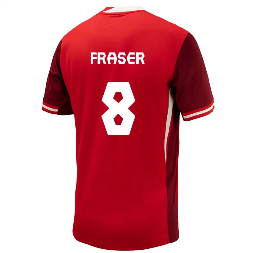Danxen Barn Kanada Liam Fraser #8 Röd Hemmatröja Matchtröjor 24-26 Tröjor T-Tröja