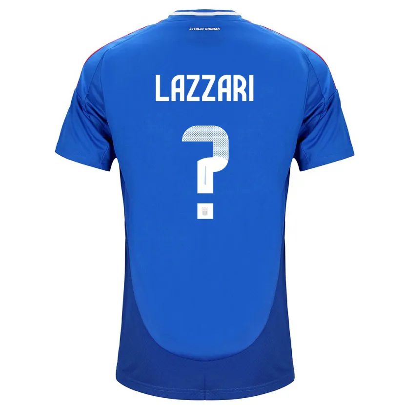 Danxen Barn Italien Manuel Lazzari #0 Blå Hemmatröja Matchtröjor 24-26 Tröjor T-Tröja