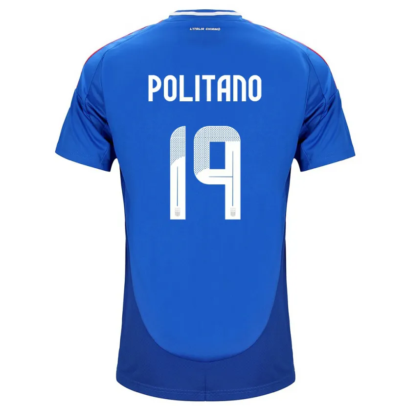 Danxen Barn Italien Matteo Politano #19 Blå Hemmatröja Matchtröjor 24-26 Tröjor T-Tröja