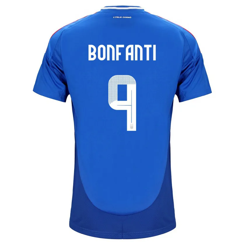Danxen Barn Italien Nicholas Bonfanti #9 Blå Hemmatröja Matchtröjor 24-26 Tröjor T-Tröja