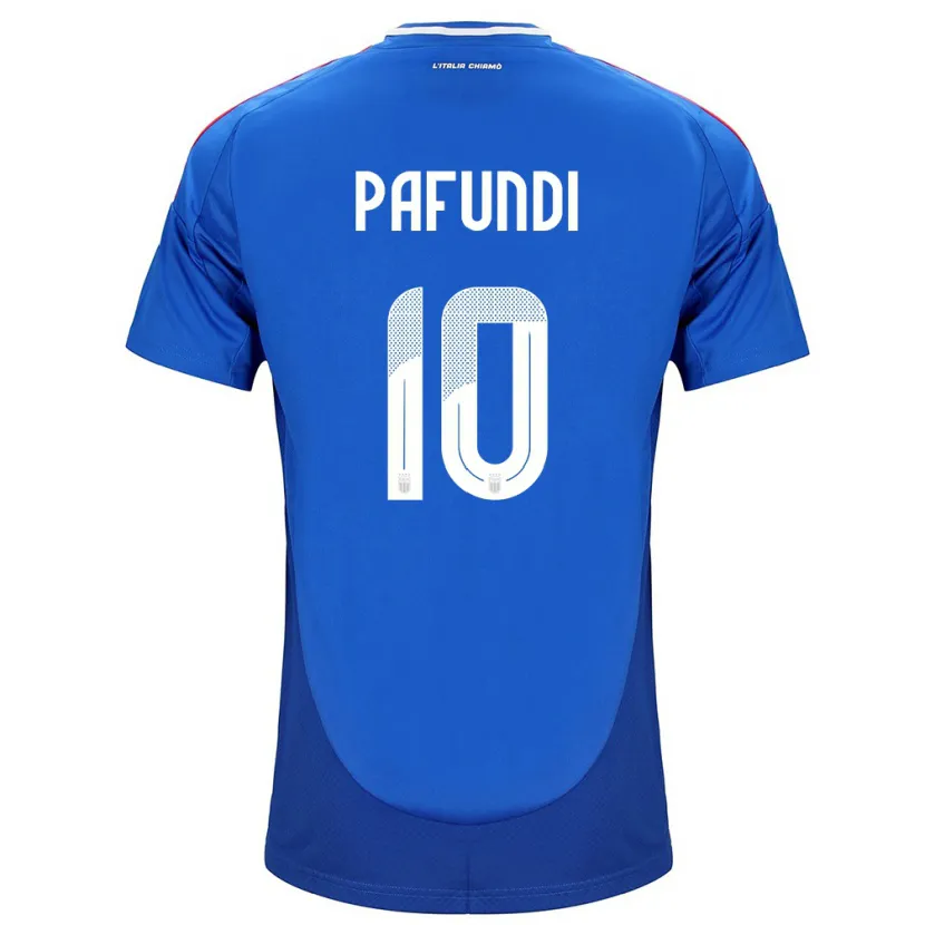 Danxen Barn Italien Simone Pafundi #10 Blå Hemmatröja Matchtröjor 24-26 Tröjor T-Tröja