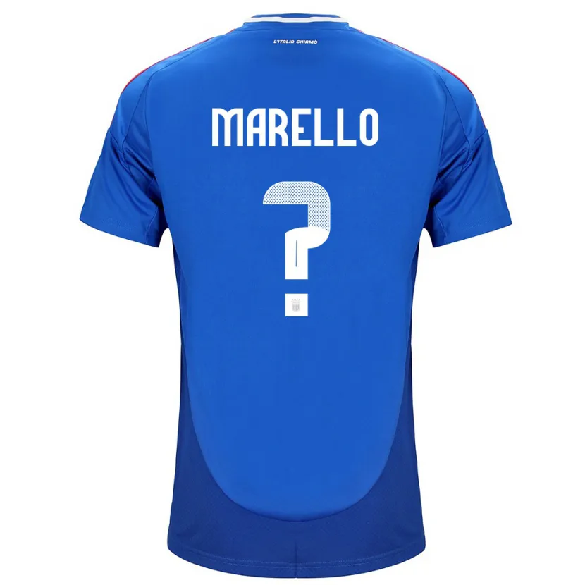 Danxen Barn Italien Mattia Marello #0 Blå Hemmatröja Matchtröjor 24-26 Tröjor T-Tröja
