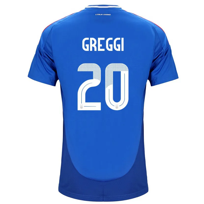 Danxen Barn Italien Giada Greggi #20 Blå Hemmatröja Matchtröjor 24-26 Tröjor T-Tröja