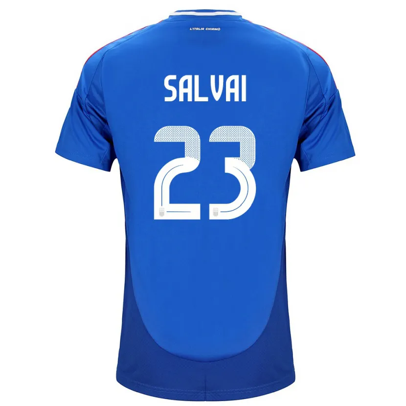 Danxen Barn Italien Cecilia Salvai #23 Blå Hemmatröja Matchtröjor 24-26 Tröjor T-Tröja