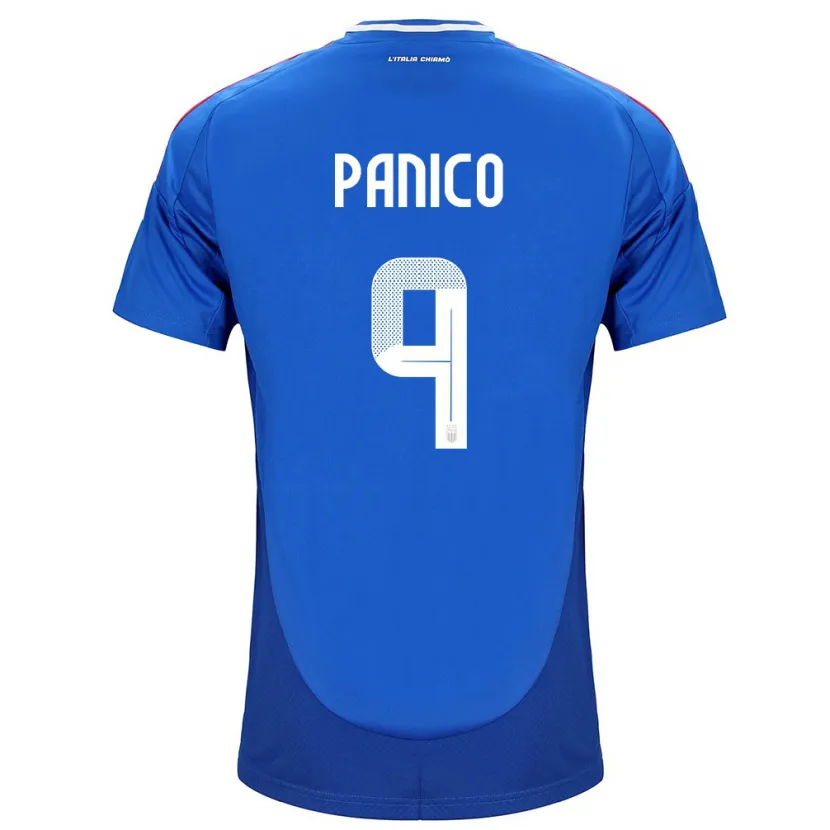Danxen Barn Italien Patrizia Panico #9 Blå Hemmatröja Matchtröjor 24-26 Tröjor T-Tröja