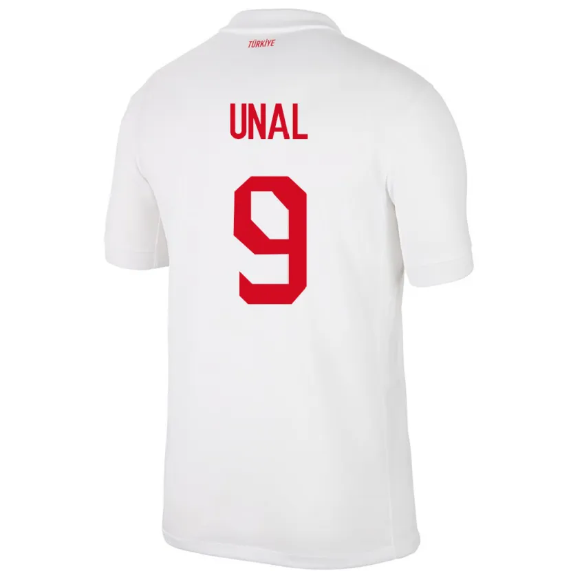 Danxen Barn Kalkon Enes Ünal #9 Vit Hemmatröja Matchtröjor 24-26 Tröjor T-Tröja