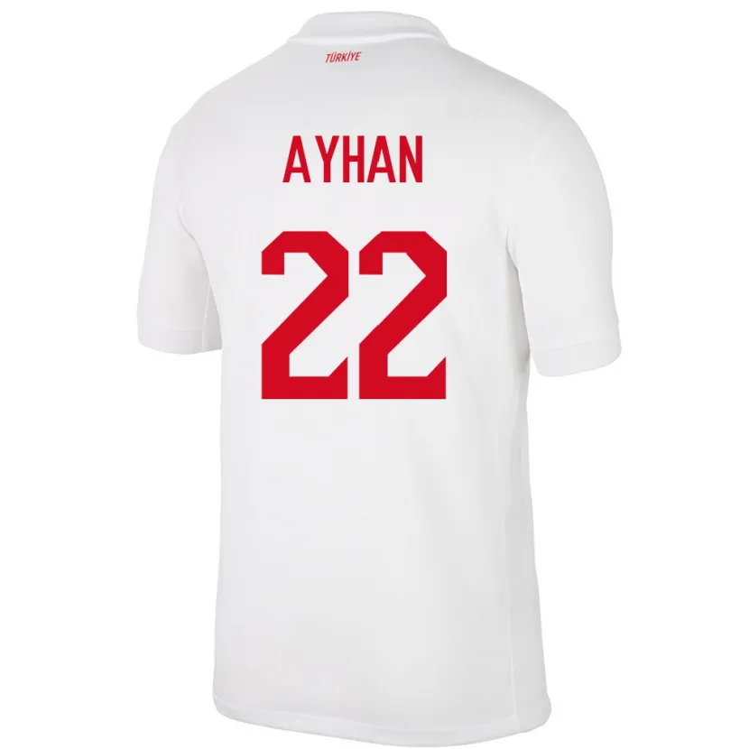 Danxen Barn Kalkon Kaan Ayhan #22 Vit Hemmatröja Matchtröjor 24-26 Tröjor T-Tröja