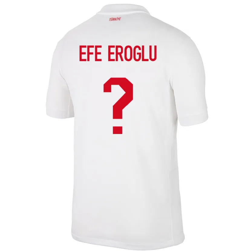 Danxen Barn Kalkon Cem Efe Eroğlu #0 Vit Hemmatröja Matchtröjor 24-26 Tröjor T-Tröja