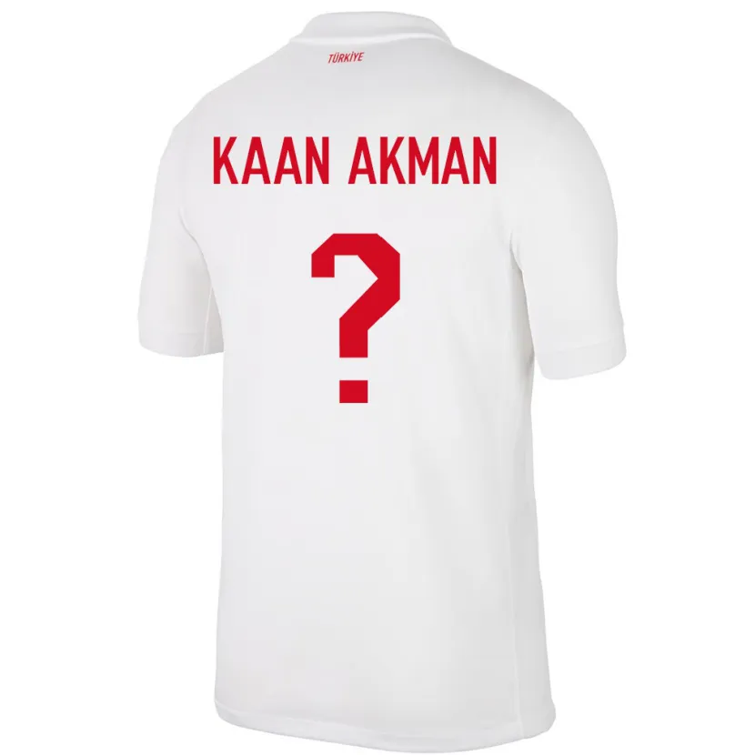 Danxen Barn Kalkon Ege Kaan Akman #0 Vit Hemmatröja Matchtröjor 24-26 Tröjor T-Tröja
