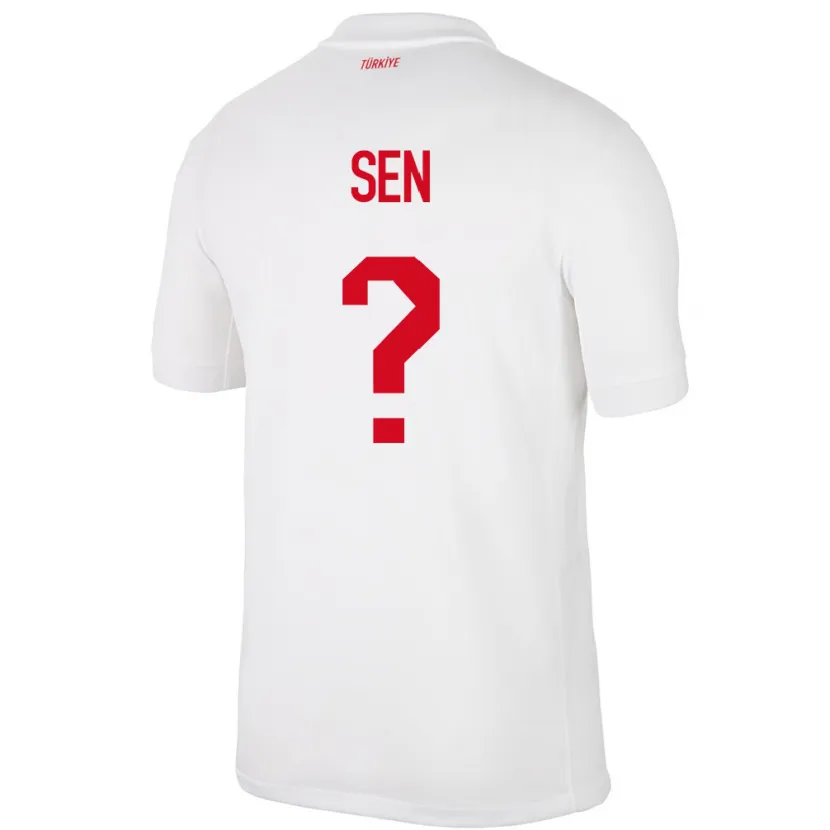 Danxen Barn Kalkon Hüseyin Şen #0 Vit Hemmatröja Matchtröjor 24-26 Tröjor T-Tröja