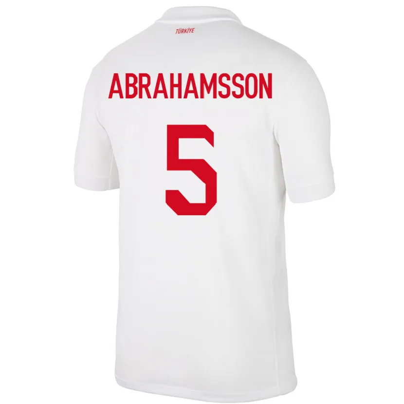 Danxen Barn Kalkon Sejde Aylin Abrahamsson #5 Vit Hemmatröja Matchtröjor 24-26 Tröjor T-Tröja