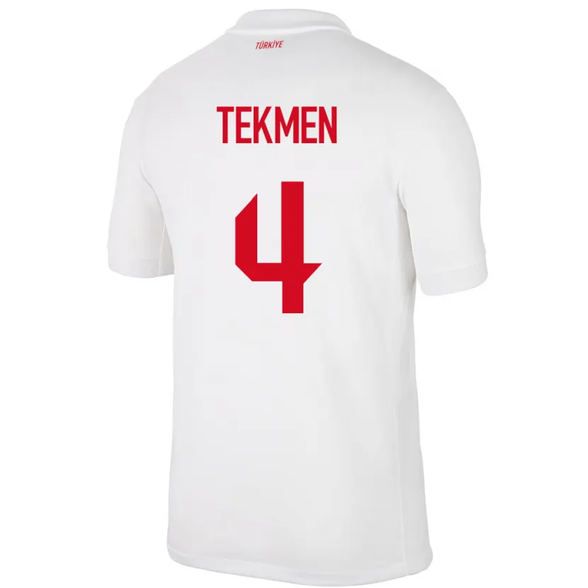Danxen Barn Kalkon Ece Tekmen #4 Vit Hemmatröja Matchtröjor 24-26 Tröjor T-Tröja