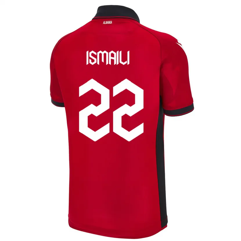 Danxen Barn Albanien Ysni Ismaili #22 Röd Hemmatröja Matchtröjor 24-26 Tröjor T-Tröja