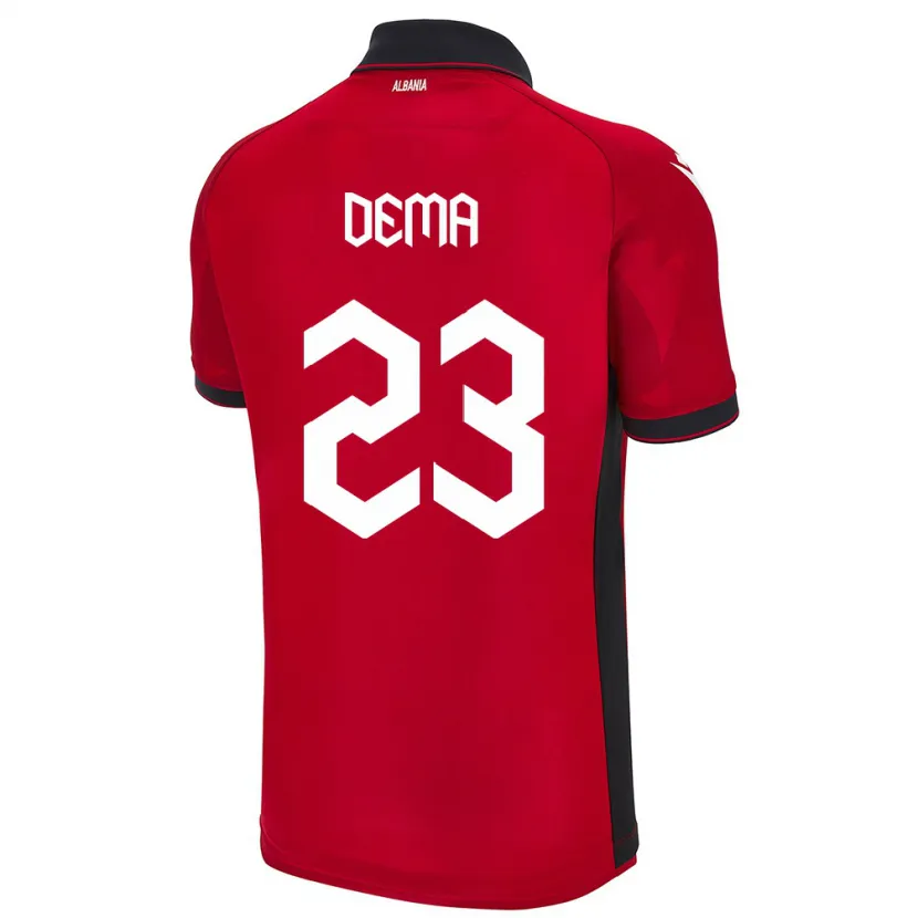 Danxen Barn Albanien Endri Dema #23 Röd Hemmatröja Matchtröjor 24-26 Tröjor T-Tröja