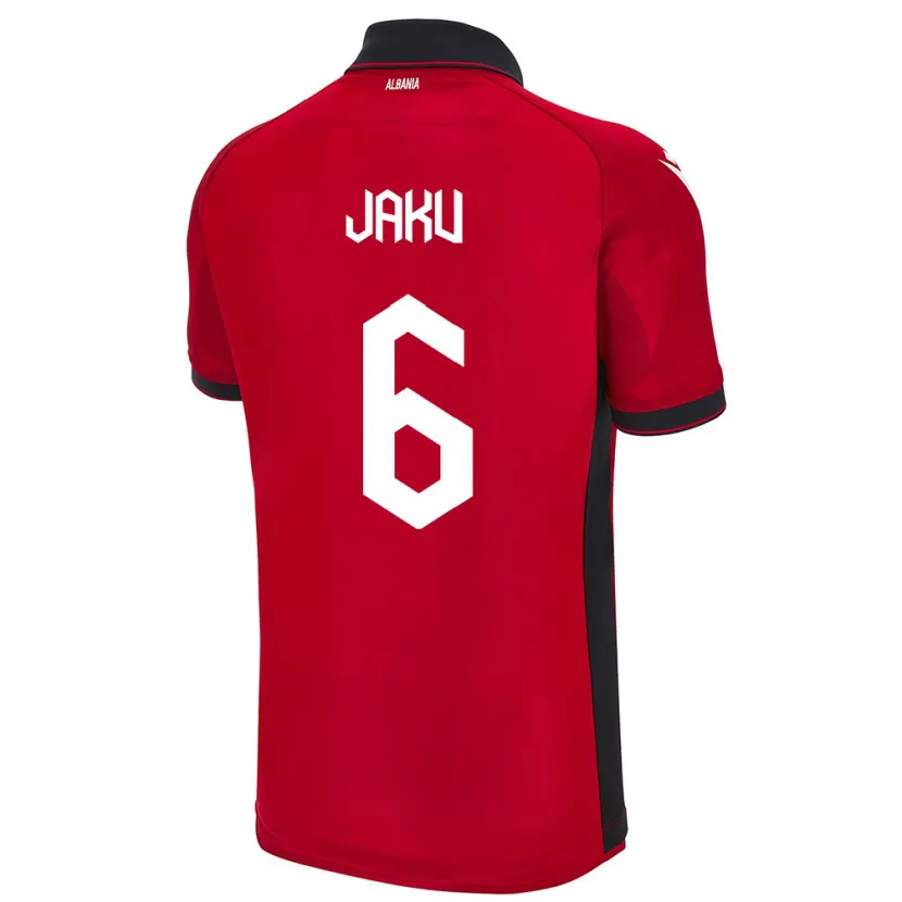 Danxen Barn Albanien Jordi Jaku #6 Röd Hemmatröja Matchtröjor 24-26 Tröjor T-Tröja