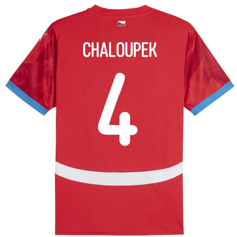 Danxen Barn Tjeckien Stepan Chaloupek #4 Röd Hemmatröja Matchtröjor 24-26 Tröjor T-Tröja