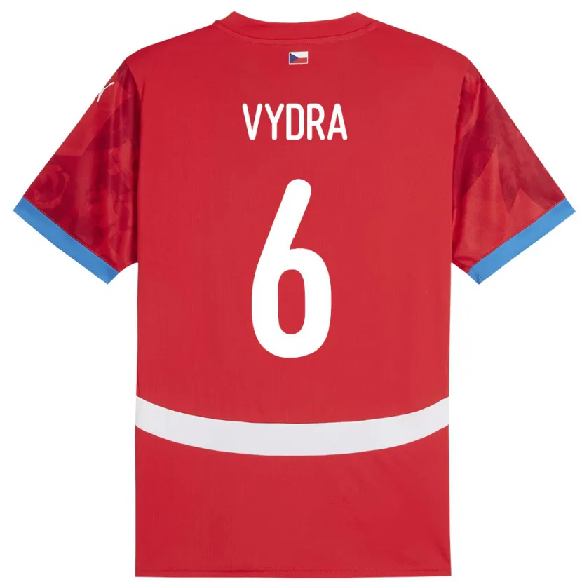 Danxen Barn Tjeckien Patrik Vydra #6 Röd Hemmatröja Matchtröjor 24-26 Tröjor T-Tröja