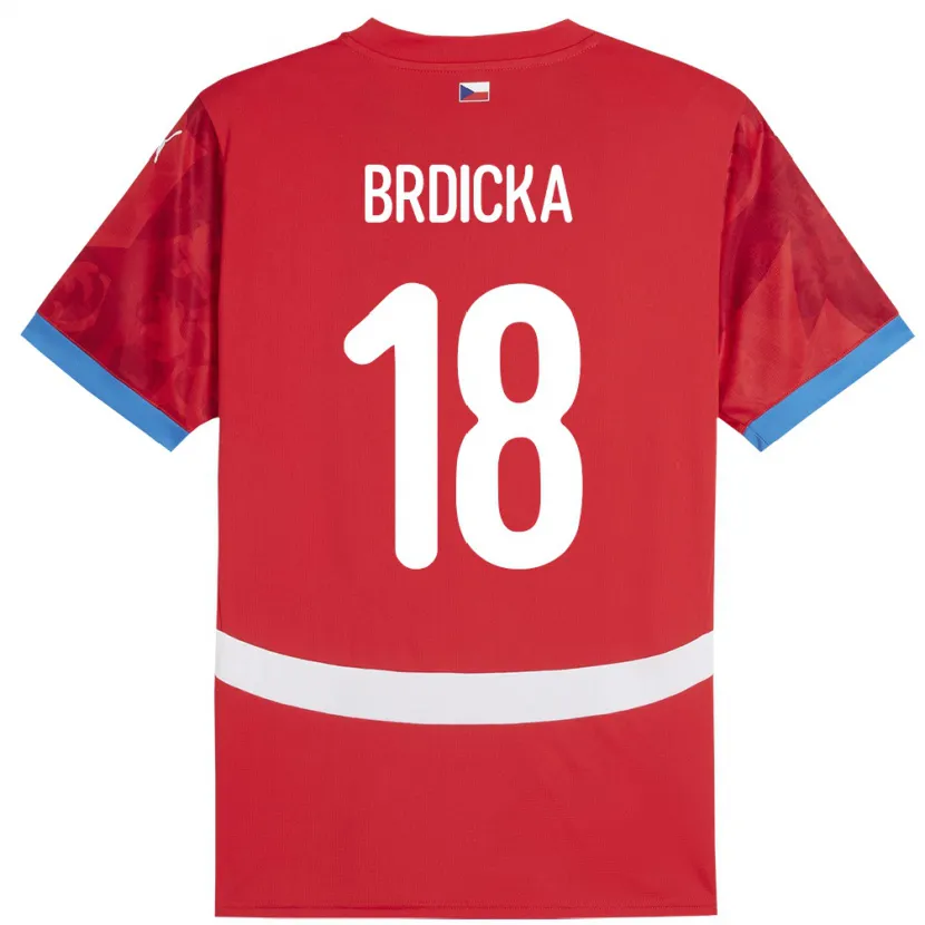 Danxen Barn Tjeckien Filip Brdicka #18 Röd Hemmatröja Matchtröjor 24-26 Tröjor T-Tröja