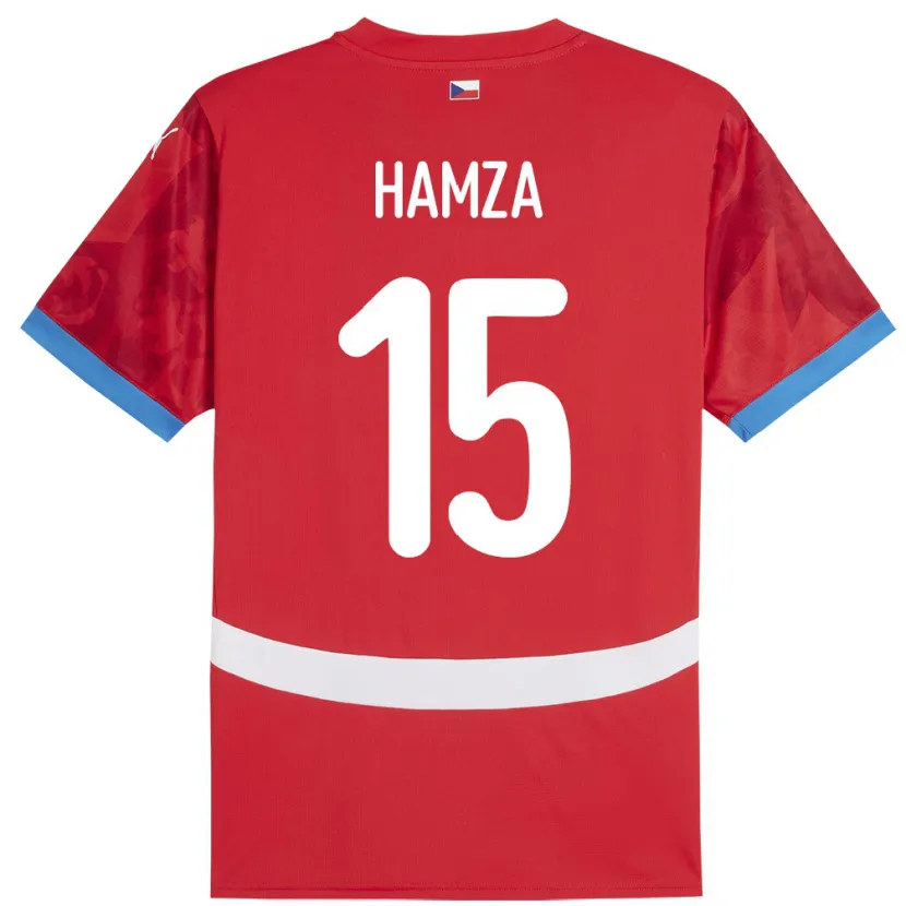 Danxen Barn Tjeckien Jiri Hamza #15 Röd Hemmatröja Matchtröjor 24-26 Tröjor T-Tröja