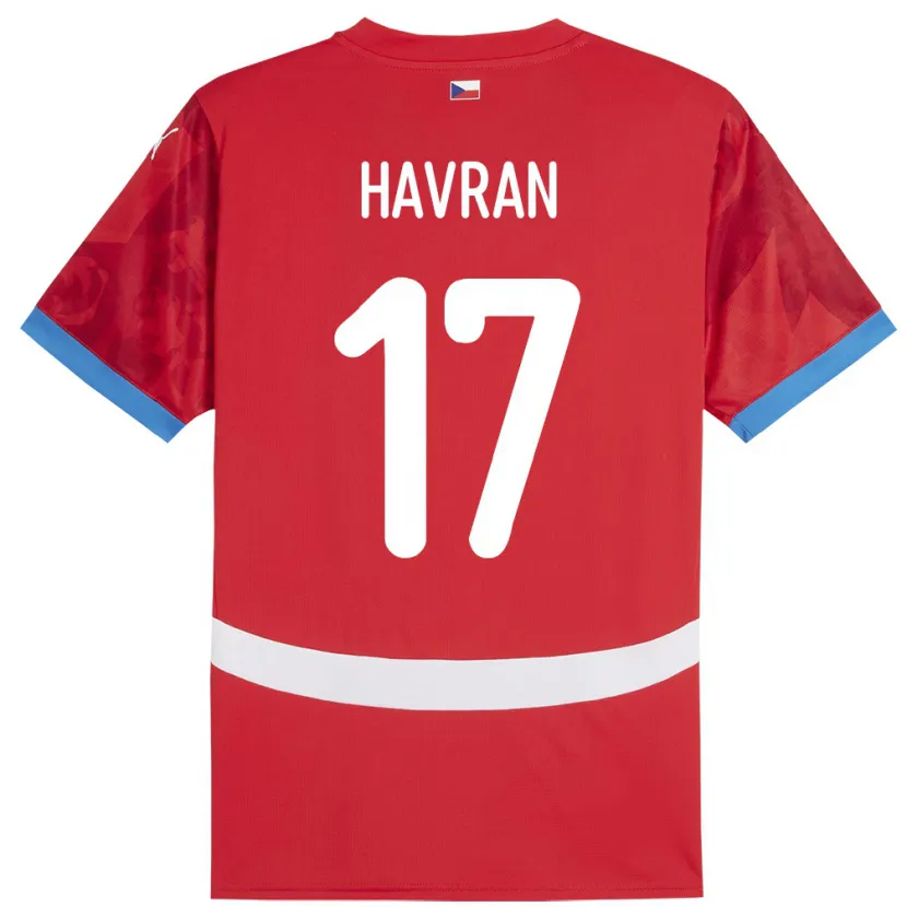 Danxen Barn Tjeckien Marek Havran #17 Röd Hemmatröja Matchtröjor 24-26 Tröjor T-Tröja