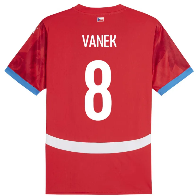 Danxen Barn Tjeckien Lukas Vanek #8 Röd Hemmatröja Matchtröjor 24-26 Tröjor T-Tröja