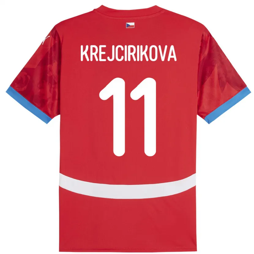Danxen Barn Tjeckien Tereza Krejčiříková #11 Röd Hemmatröja Matchtröjor 24-26 Tröjor T-Tröja