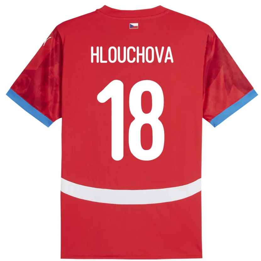 Danxen Barn Tjeckien Radka Hlouchová #18 Röd Hemmatröja Matchtröjor 24-26 Tröjor T-Tröja