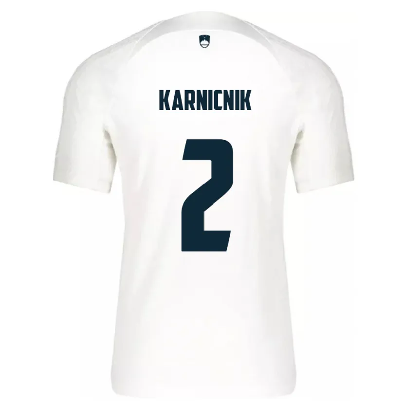 Danxen Barn Slovenien Zan Karnicnik #2 Vit Hemmatröja Matchtröjor 24-26 Tröjor T-Tröja