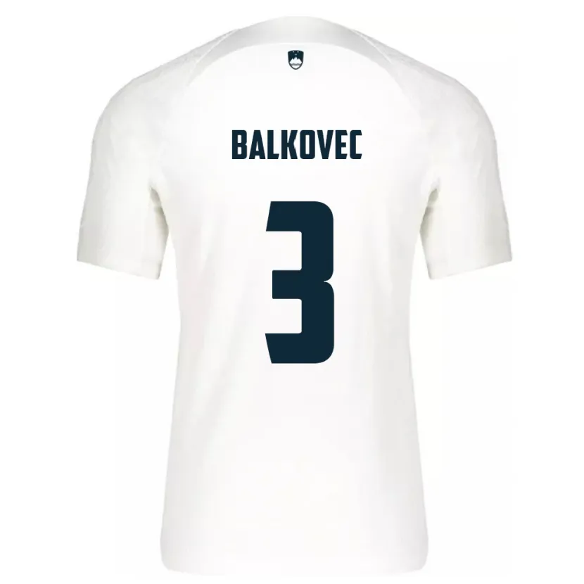 Danxen Barn Slovenien Jure Balkovec #3 Vit Hemmatröja Matchtröjor 24-26 Tröjor T-Tröja