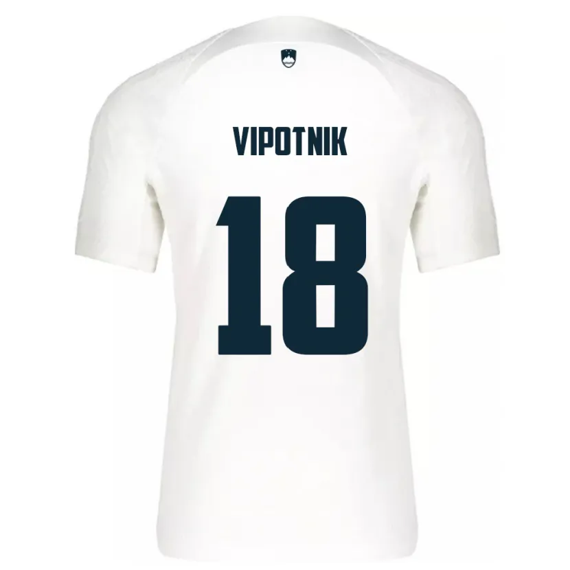 Danxen Barn Slovenien Zan Vipotnik #18 Vit Hemmatröja Matchtröjor 24-26 Tröjor T-Tröja