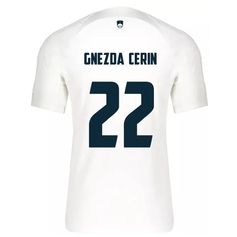 Danxen Barn Slovenien Adam Gnezda Cerin #22 Vit Hemmatröja Matchtröjor 24-26 Tröjor T-Tröja