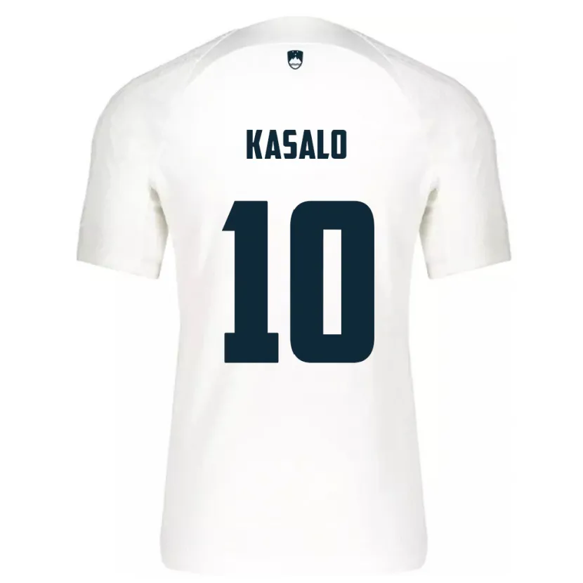 Danxen Barn Slovenien Niko Kasalo #10 Vit Hemmatröja Matchtröjor 24-26 Tröjor T-Tröja