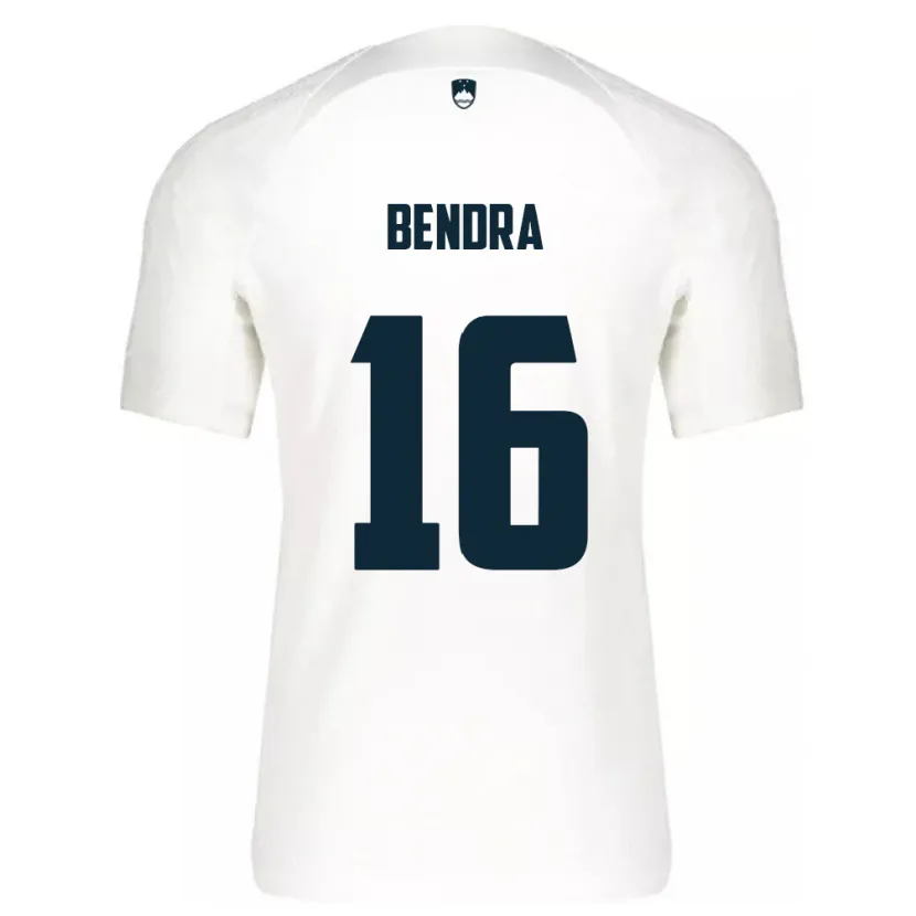 Danxen Barn Slovenien Kristjan Bendra #16 Vit Hemmatröja Matchtröjor 24-26 Tröjor T-Tröja