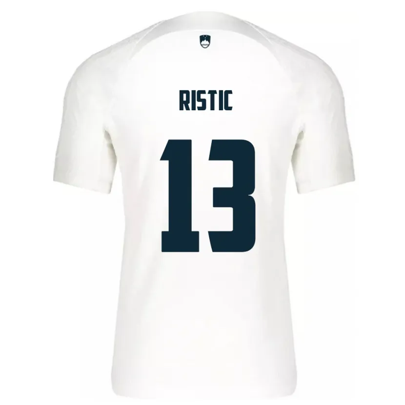 Danxen Barn Slovenien Aleks Ristic #13 Vit Hemmatröja Matchtröjor 24-26 Tröjor T-Tröja